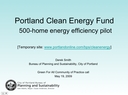 Portland Clean Energy Fund power point presentation